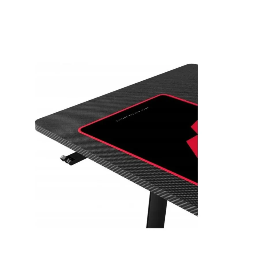 Diablo Chairs X-Mate 1000 100x60x75 cm must-punaste detailidega ergonoomiline mängurilaud, sirge lauaplaat – 6