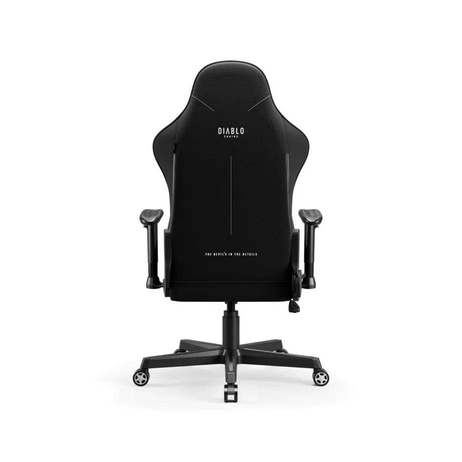 Diablo Chairs X-Starter 68 cm hall-must kangast ergonoomiline mänguritool, 2D käetoed, kuni 136 kg – 4