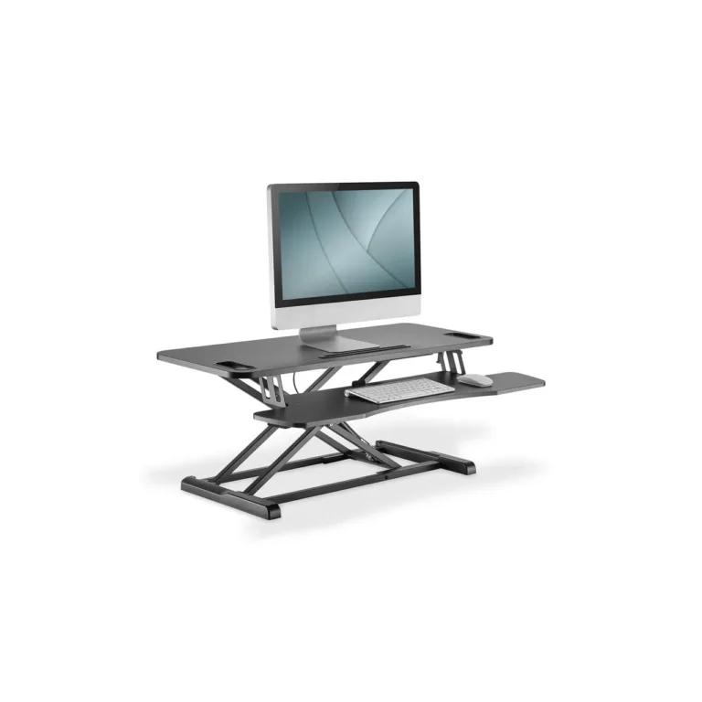 Digitus DA-90380-1 must ergonoomiline lauapealne tõsteraam, kõrguse reguleerimine