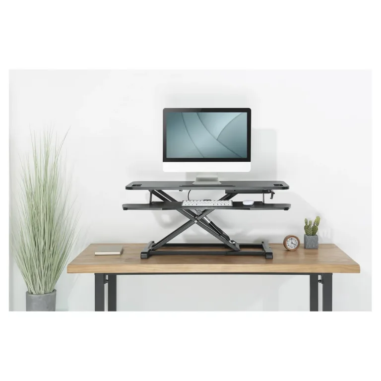Digitus DA-90380-1 must ergonoomiline lauapealne tõsteraam, kõrguse reguleerimine