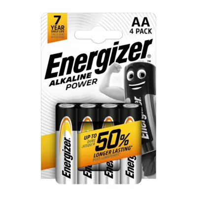 Energizer 410850 AA 1,5V alkaalipatareid (4 tk) blisterpakendis, hõbe/must