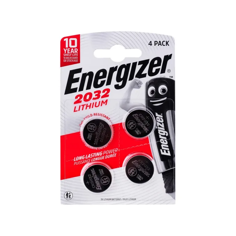 Energizer 450362 CR2032 3V liitium-patareid, 4 tk, ühekordseks kasutamiseks