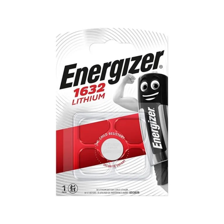 Energizer CR1632 3V liitium mündipatarei 1 tk, 16 mm diameeter, ühekordne kasutus