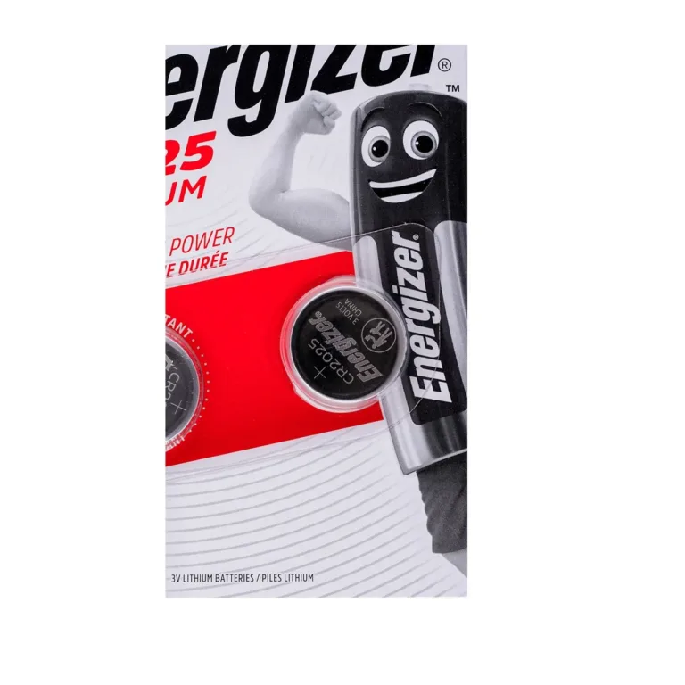 Energizer CR2025 3V liitium-patarei, 2 tk, ühekordseks kasutamiseks