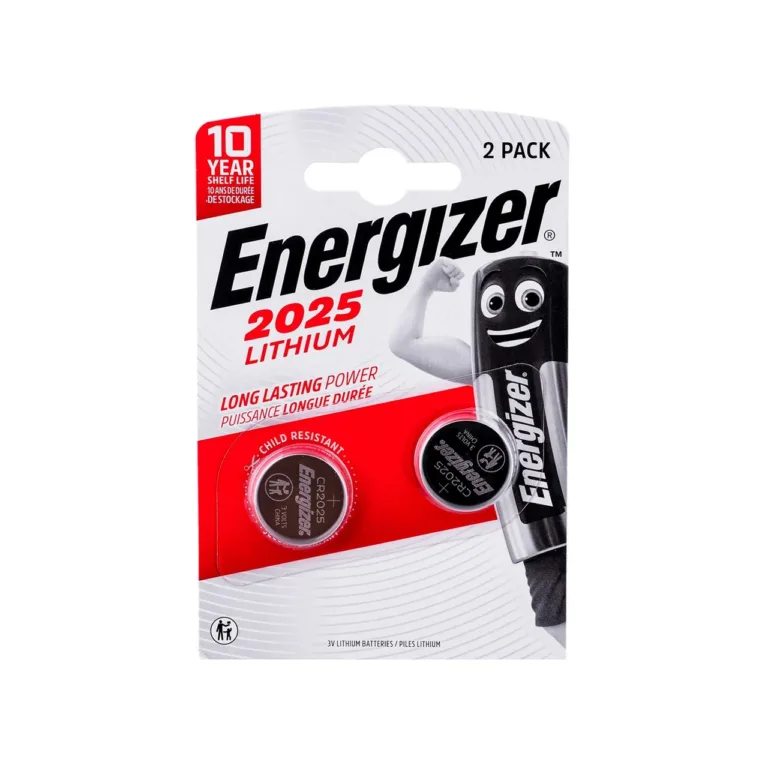 Energizer CR2025 3V liitium-patarei, 2 tk, ühekordseks kasutamiseks
