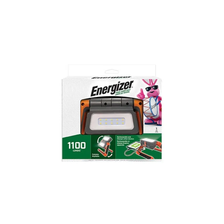 Energizer Hardcase Pro 1100 lm laetav LED-taskulamp USB, IPX4, põrutuskindel, Li-Ion aku, must/hall/oranž, 2 režiimi