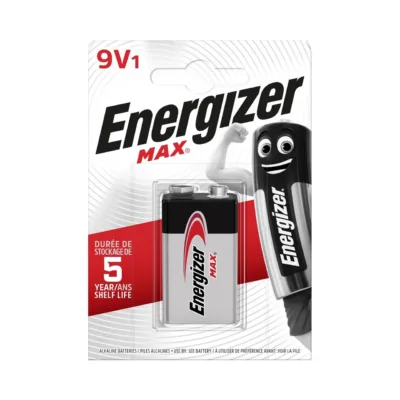 Energizer Max 426660 9V 6LR61 leelispatarei 1 tk blisterpakendis, 10 a säilivusaeg
