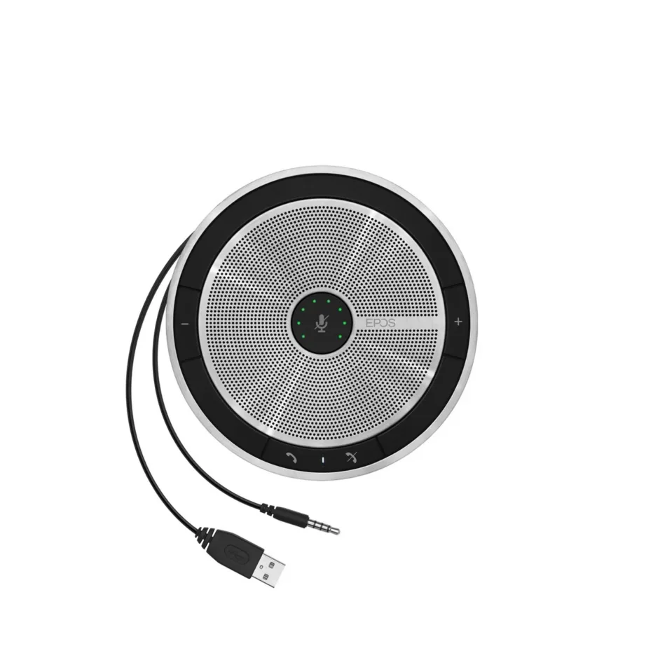 EPOS EXPAND 20 ML USB juhtmega hõbe-must konverentsikõlar 110x110x30 mm, 20 tundi kõneaega, Mac/Windows tugi – 7