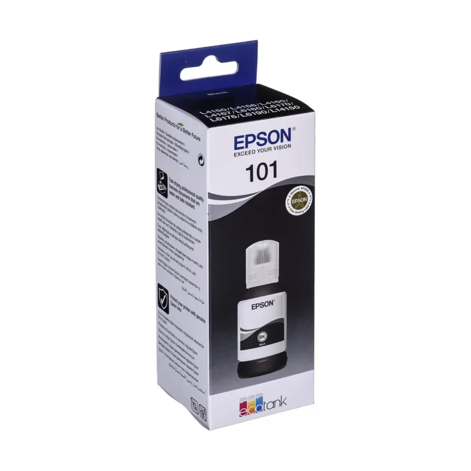 Epson 101 C13T03V14A 127 ml must pigmenditint EcoTank printeritele, originaal