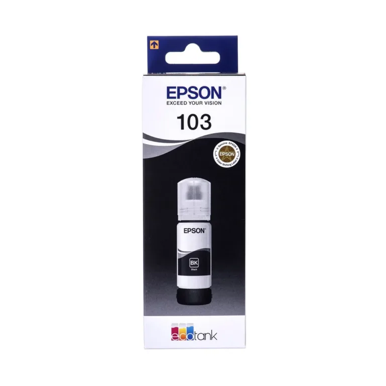 Epson 103 C13T00S14A 70 ml musta pigmenttindiga originaal tindipudel EcoTank L3110/L3150 printeritele