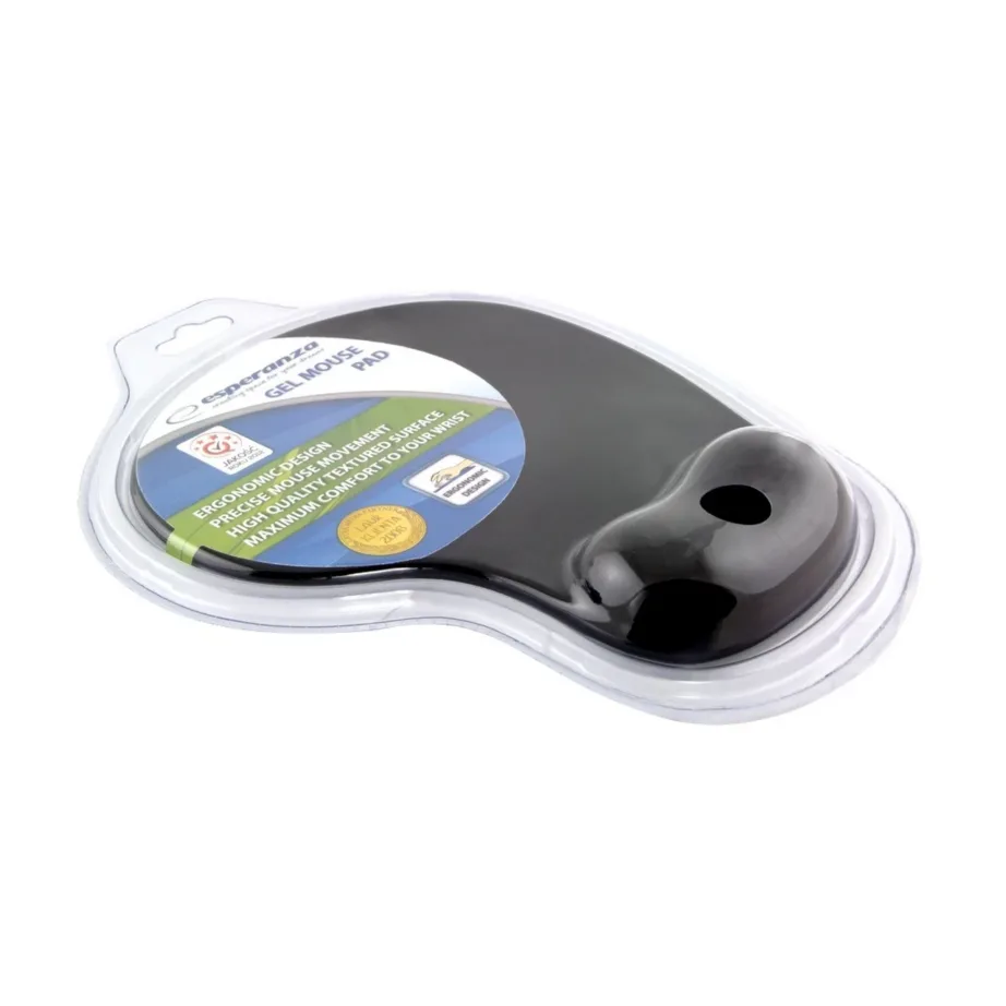Esperanza EA137K must geeliga randmetoega hiirepadi, libisemisvastane põhi, 1 tk – 4