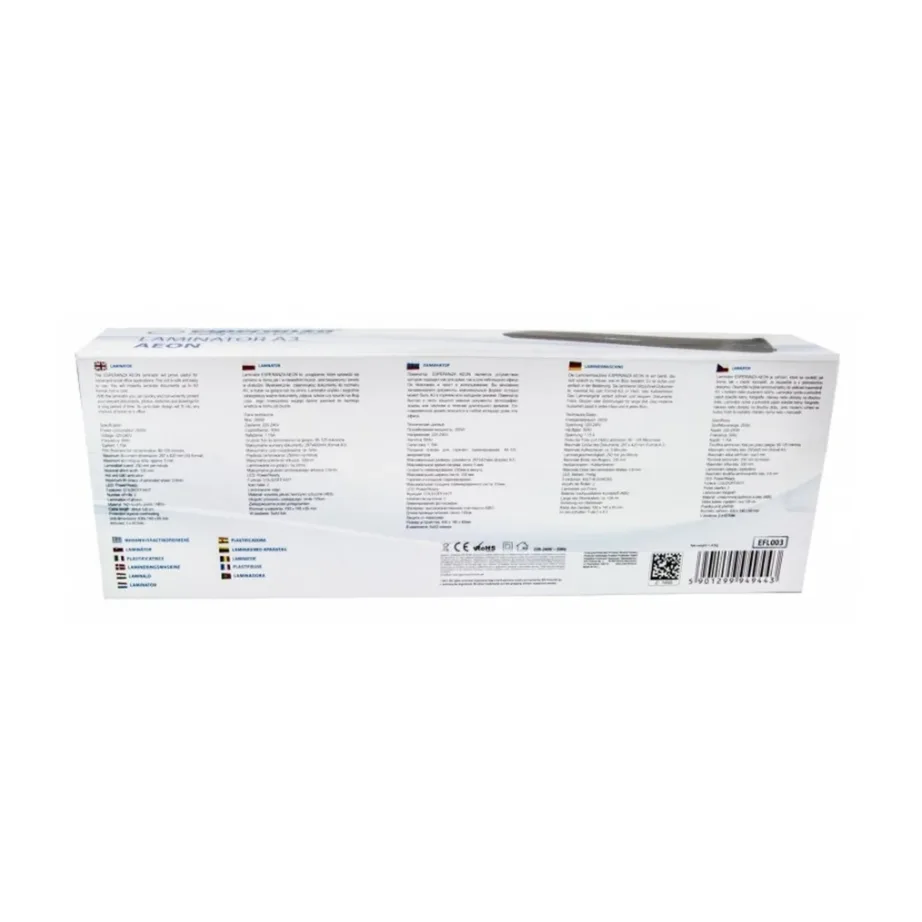 Esperanza EFL003 must A4 külm- ja kuumlaminaator 250 mm/min ABS-korpusega, 80–125 µm kile – 3