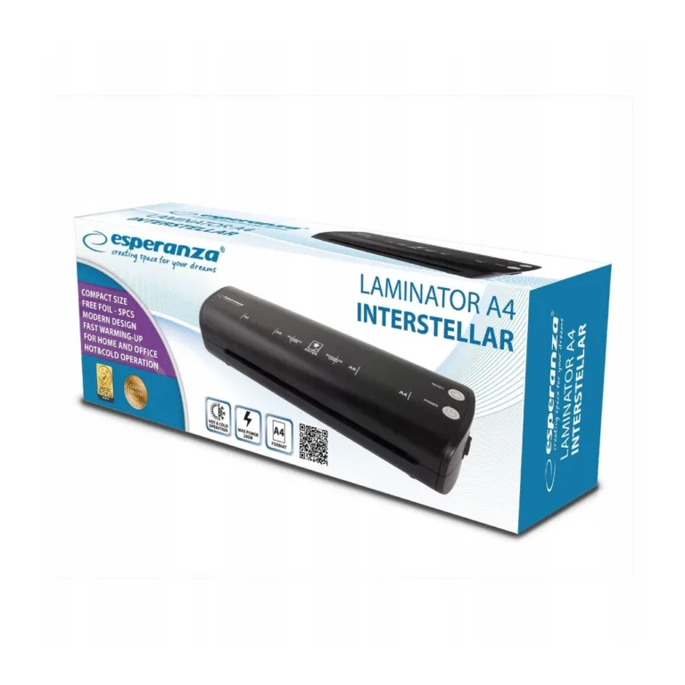 Esperanza EFL004 must A4 lamineerimismasin kodu- ja kontorikasutuseks