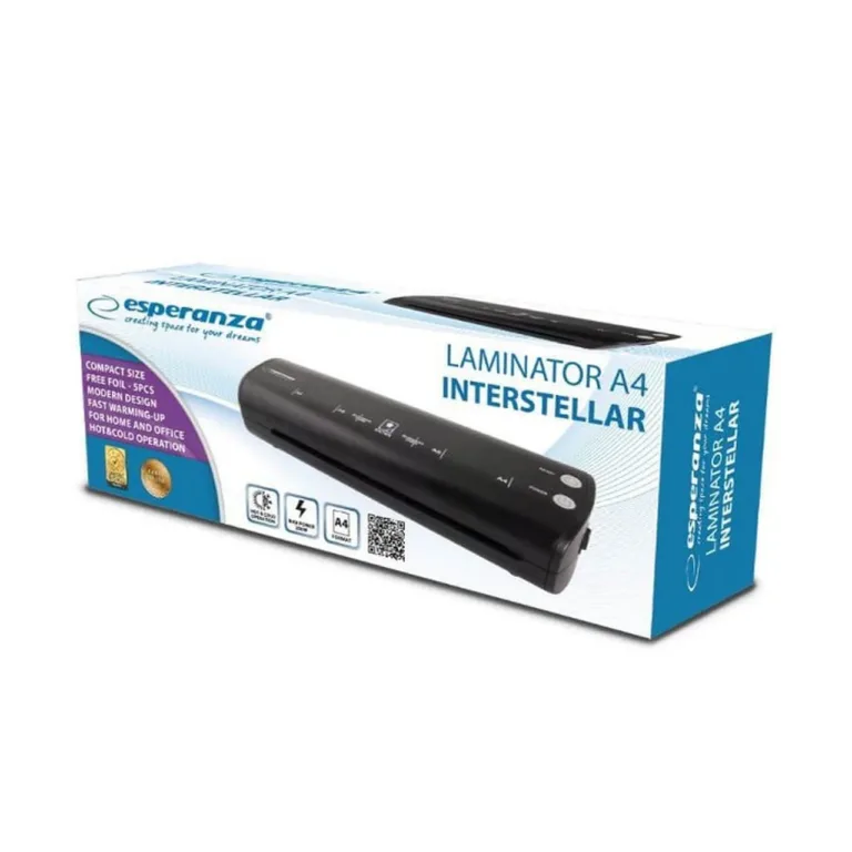Esperanza EFL004 must A4 lamineerimismasin kodu- ja kontorikasutuseks
