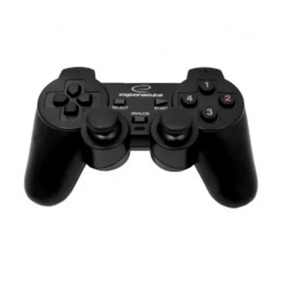 Esperanza EG106 1,8 m USB 2.0 must mängupult 12 nupuga PC, PS2 ja PS3 jaoks