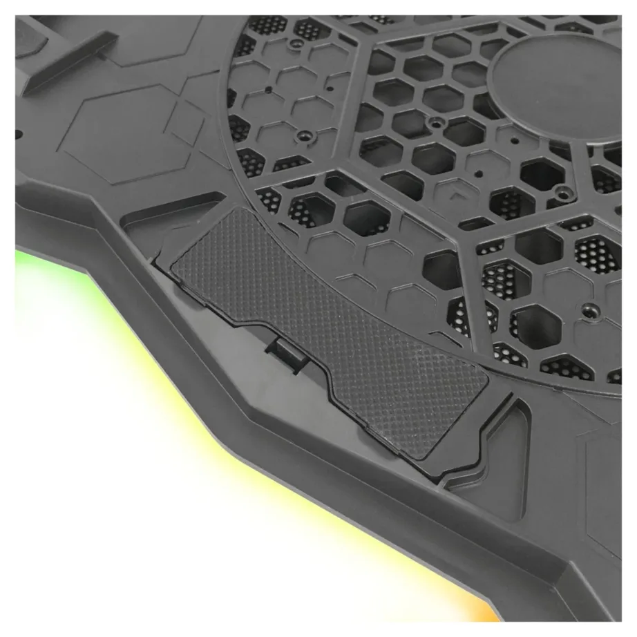 Esperanza EGC110 17″ must sülearvuti jahutusalus, 800 RPM, 18 cm sinine/roheline/punane LED, USB 2.0, 400×300 mm – 2