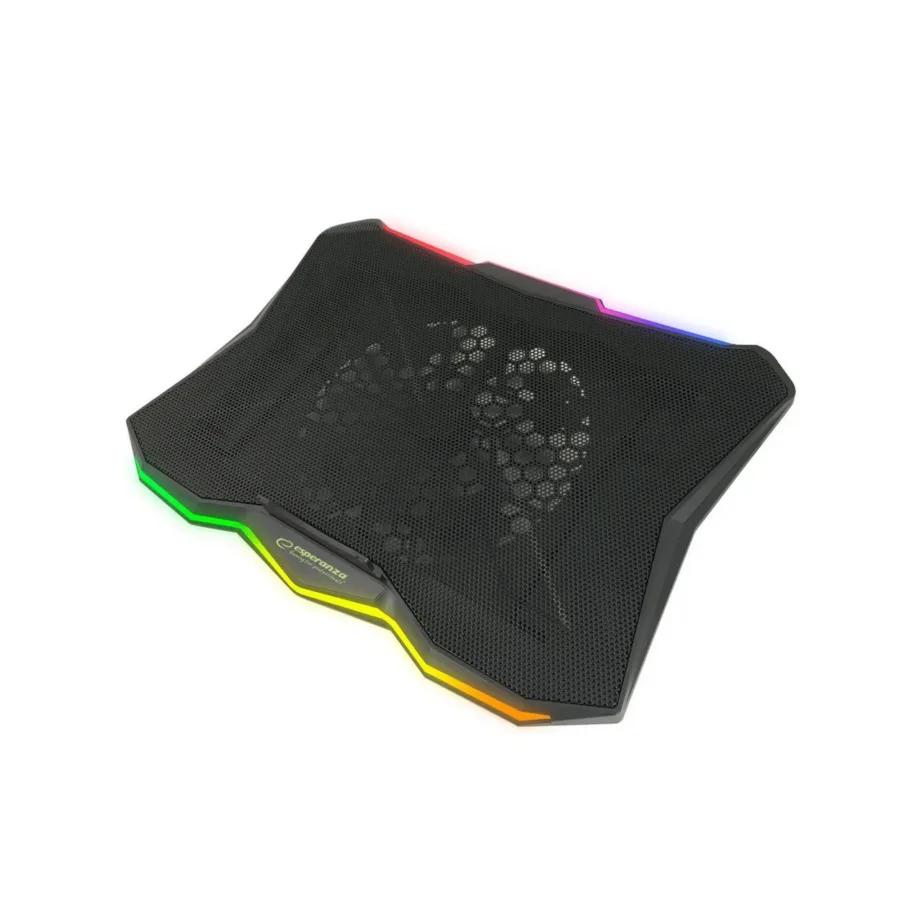 Esperanza EGC110 17″ must sülearvuti jahutusalus, 800 RPM, 18 cm sinine/roheline/punane LED, USB 2.0, 400×300 mm – 4