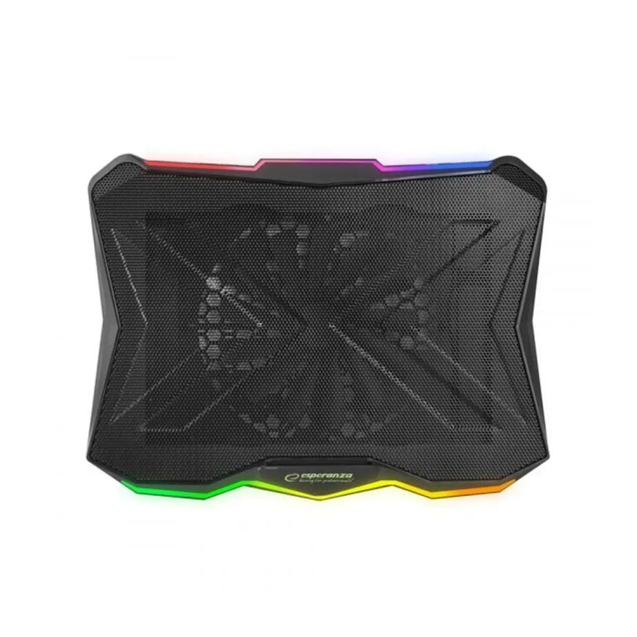 Esperanza EGC110 17″ must sülearvuti jahutusalus, 800 RPM, 18 cm sinine/roheline/punane LED, USB 2.0, 400×300 mm – 8
