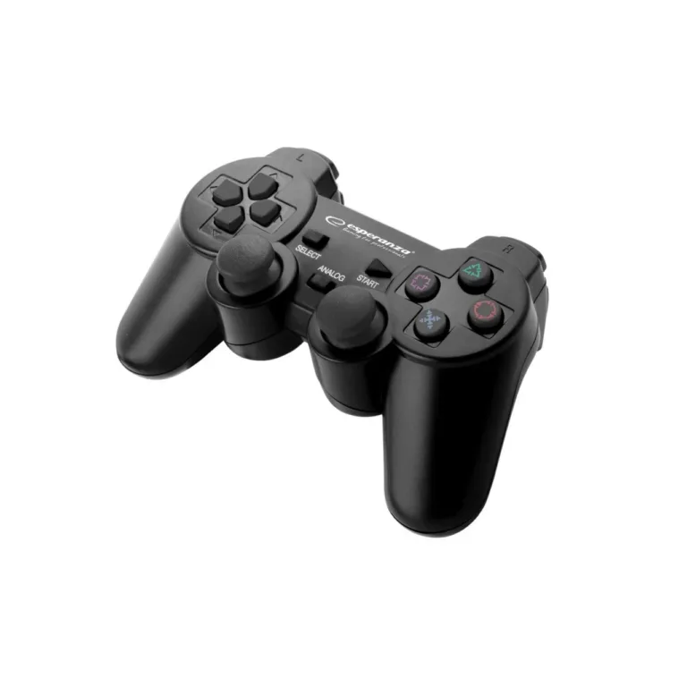 Esperanza EGG107K USB 2.0 juhtmega must gamepad, 12 nupuga, PC ja PlayStation 3 jaoks