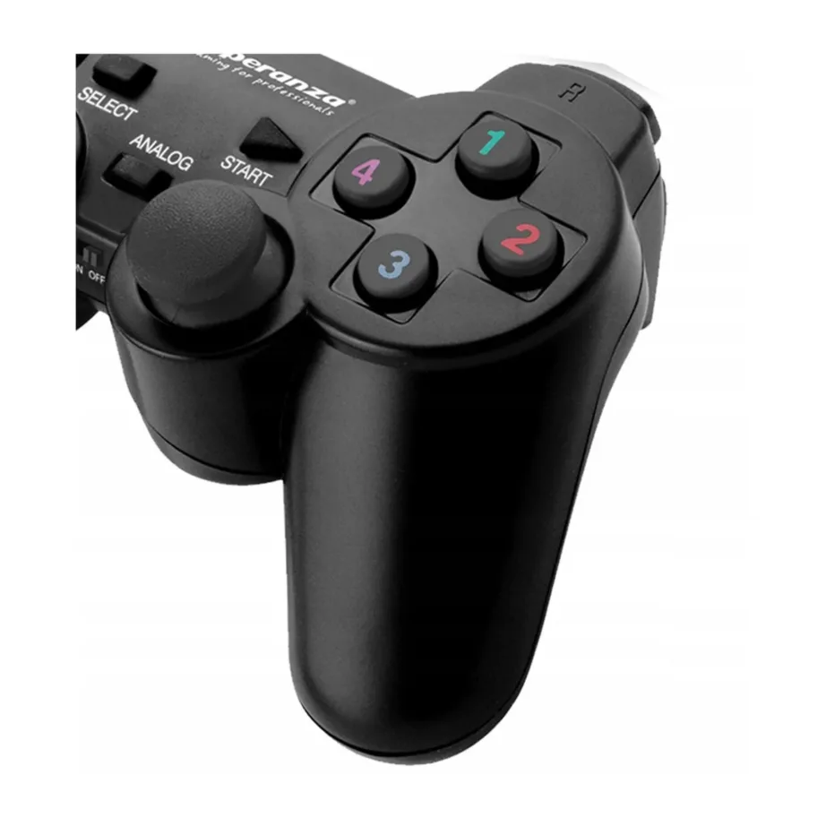 Esperanza EGG108K USB 2.0 must juhtmega mängupult, 12 nupu ja D-padiga, PC ja PlayStation 3 jaoks – 5