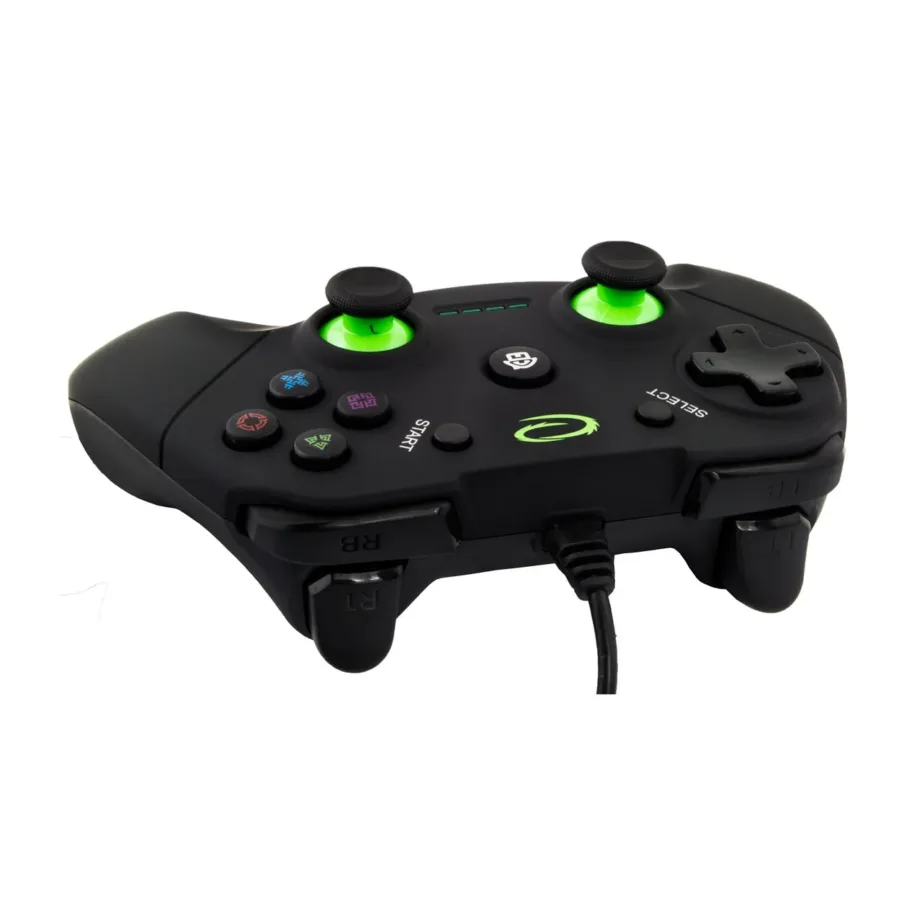 Esperanza EGG110K 1,5 m USB juhtmega mängupult 12 nupuga, PC ja PlayStation 3, vibratsioon, must – 9