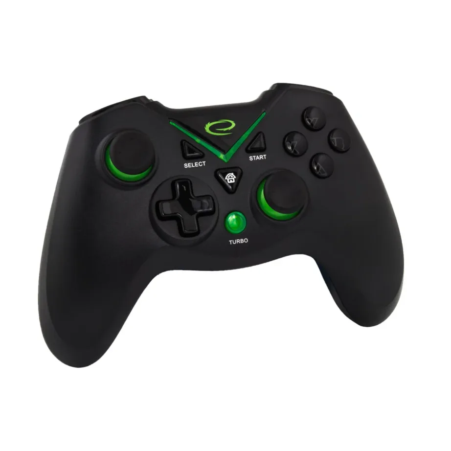 Esperanza EGG112K juhtmevaba mängupult 2.4 GHz Xbox One, PS3, PC jaoks, 12 nuppu, must/roheline, ergonoomiline – 5