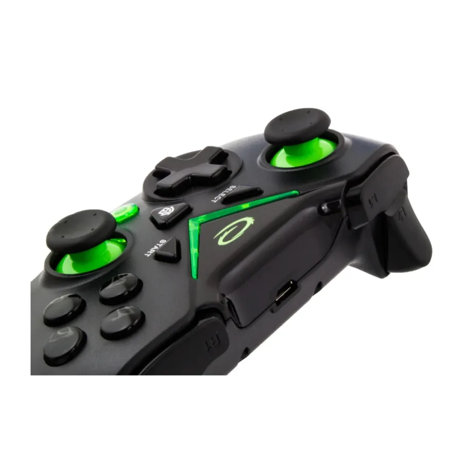 Esperanza EGG112K juhtmevaba mängupult 2.4 GHz Xbox One, PS3, PC jaoks, 12 nuppu, must/roheline, ergonoomiline – 8