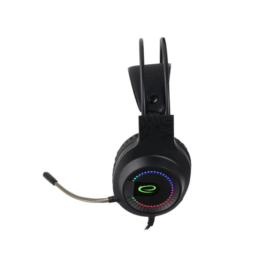 Esperanza EGH7100 1,5 m USB juhtmega mängurikõrvaklapid mikrofoniga, must, RGB valgustusega – 3