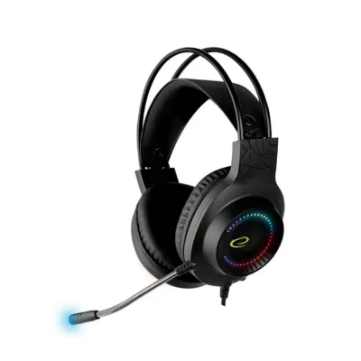 Esperanza EGH7100 1,5 m USB juhtmega mängurikõrvaklapid mikrofoniga, must, RGB valgustusega
