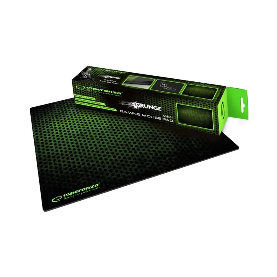 Esperanza EGP102G 300x240x3 mm must/roheline libisemisvastase kummipõhjaga mängurihiirematt – 6