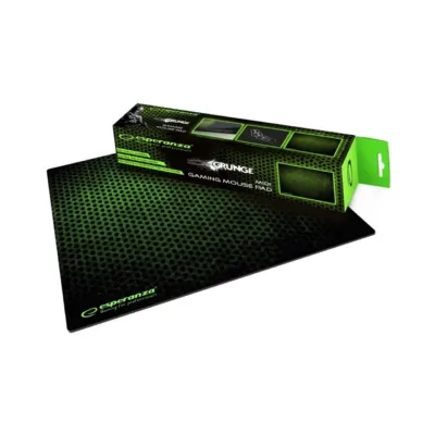 Esperanza EGP102G 300x240x3 mm must/roheline libisemisvastase kummipõhjaga mängurihiirematt