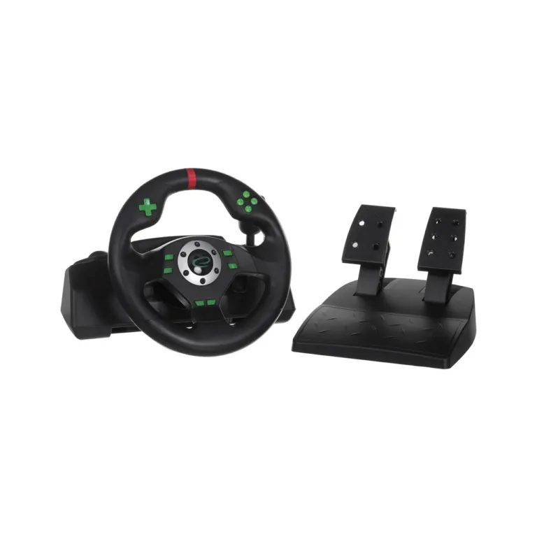 Esperanza EGW101 USB juhtmega mängurool 270° PlayStation 3/PC-le, 12 nuppu, must-roheline