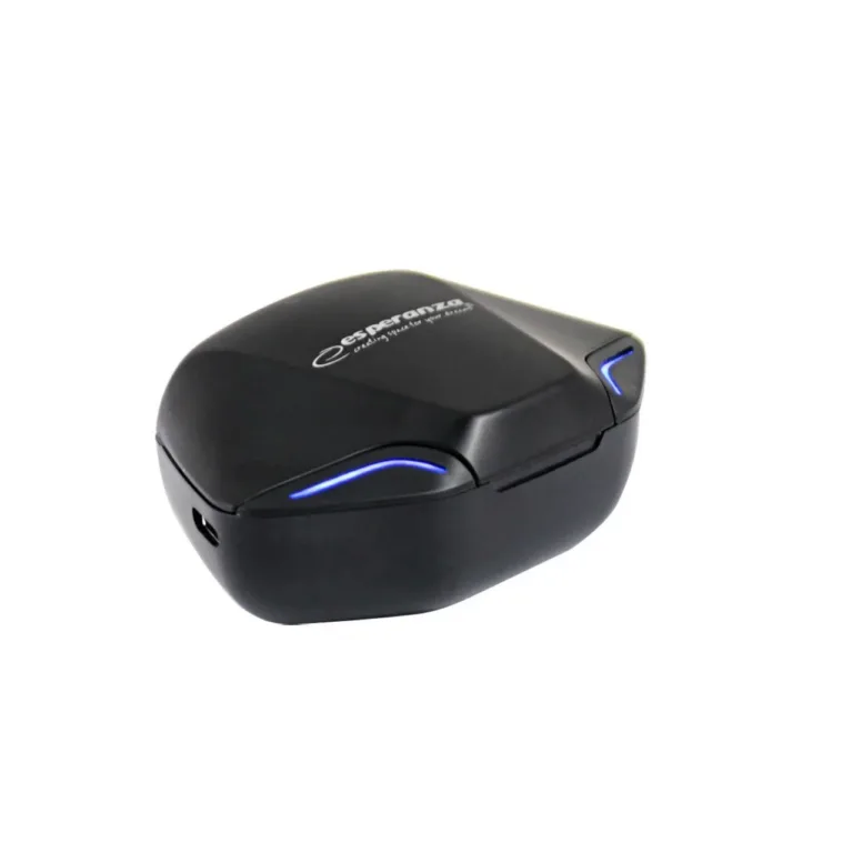 Esperanza EH231K mustad juhtmevabad in-ear kõrvaklapid Bluetooth 5.0 laadimiskarbiga, puutetundlik juhtimine, muusika ja kõnede jaoks