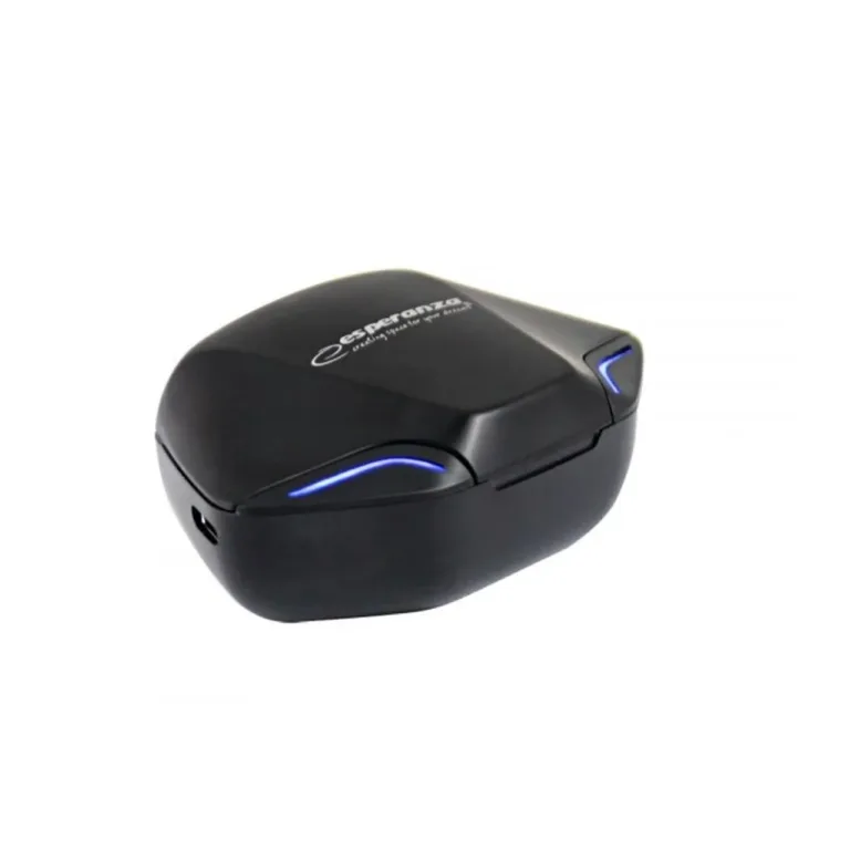 Esperanza EH231K mustad juhtmevabad in-ear kõrvaklapid Bluetooth 5.0 laadimiskarbiga, puutetundlik juhtimine, muusika ja kõnede jaoks