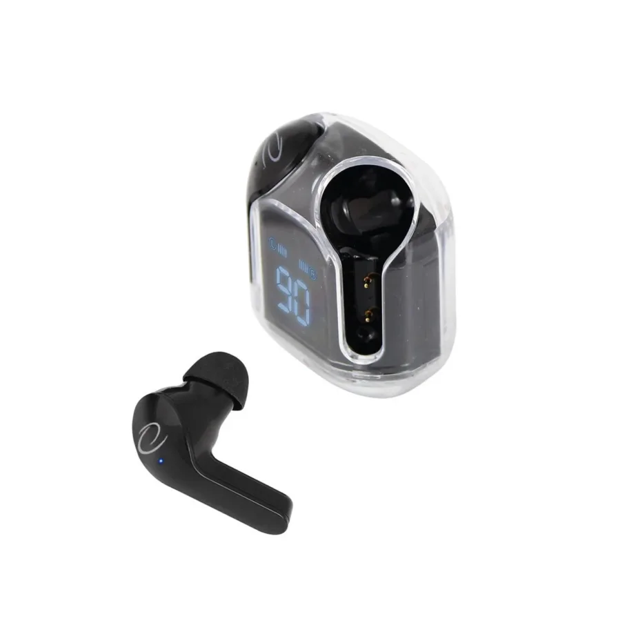 Esperanza EH238K mustad juhtmevabad in-ear kõrvaklapid Bluetooth 5.3, puutejuhtimine, 3 h muusika, USB-C laadimisega (90 g) – 3