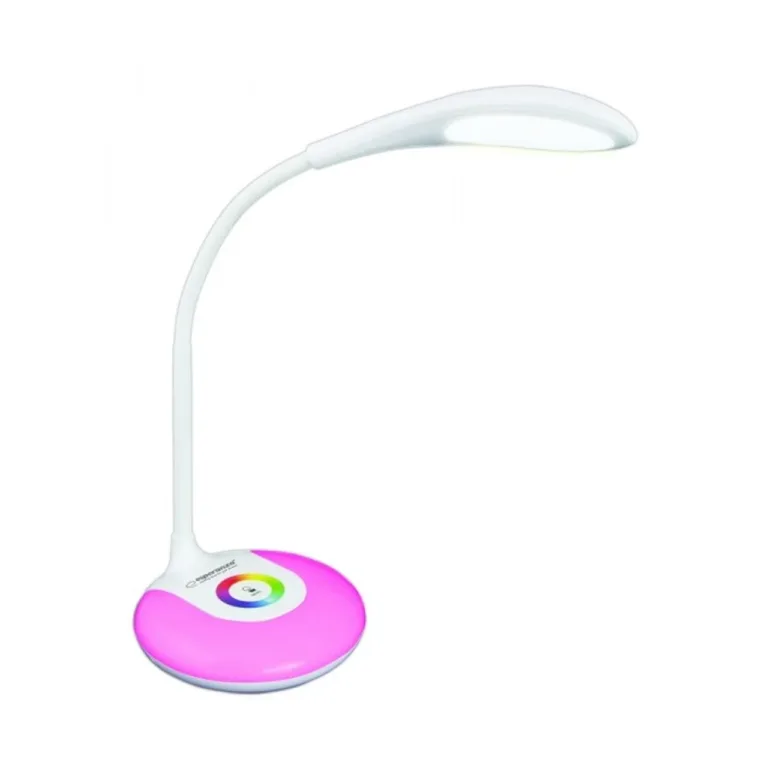 Esperanza ELD102 3W valge LED laualamp, painduv vars, puutetundlik juhtimine, aku/USB, värvimuutev öövalgus