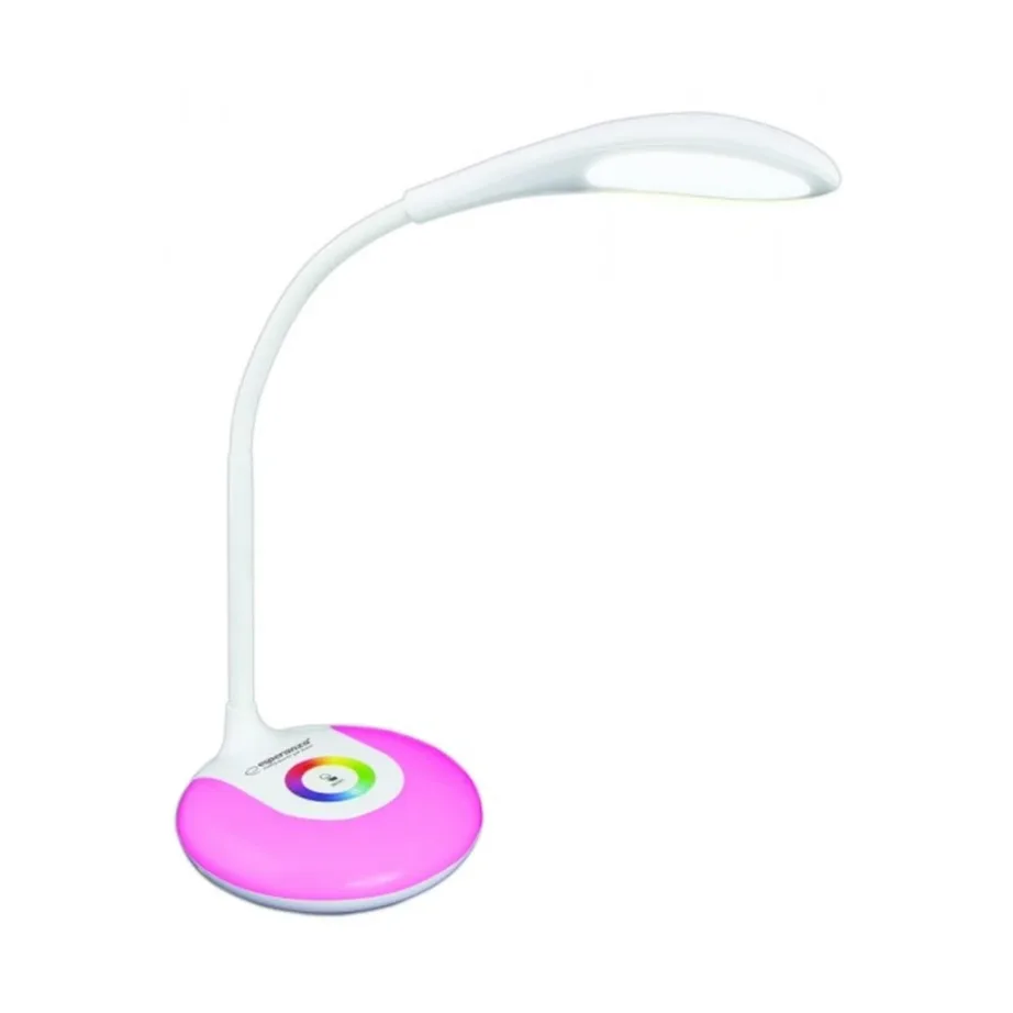 Esperanza ELD102 3W valge LED laualamp, painduv vars, puutetundlik juhtimine, aku/USB, värvimuutev öövalgus - 5