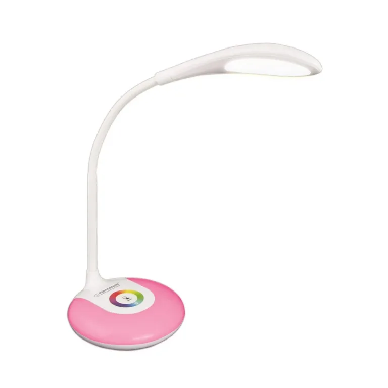Esperanza ELD102 3W valge LED laualamp, painduv vars, puutetundlik juhtimine, aku/USB, värvimuutev öövalgus