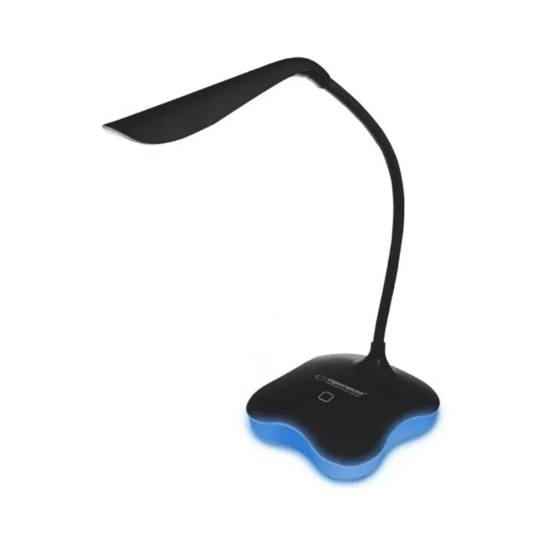 Esperanza ELD105K must 3W LED laualamp, 3-astmeline puutetundlik heleduse reguleerimine, USB/4xAAA toide, painduv vars