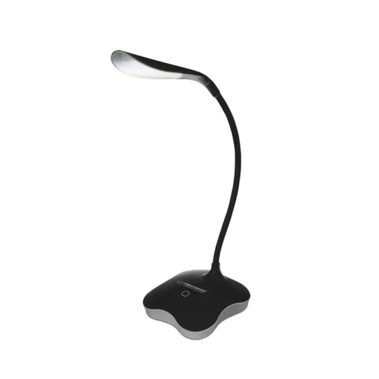 Esperanza ELD105K must 3W LED laualamp, 3-astmeline puutetundlik heleduse reguleerimine, USB/4xAAA toide, painduv vars