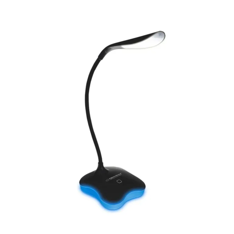 Esperanza ELD105K must 3W LED laualamp, 3-astmeline puutetundlik heleduse reguleerimine, USB/4xAAA toide, painduv vars