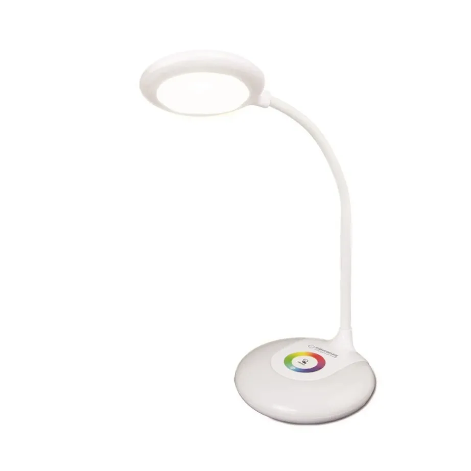 Esperanza ELD117 valge LED 3W painduv laualamp puutetundliku juhtimise ja RGB valgusega, USB/AAA toitega - 2