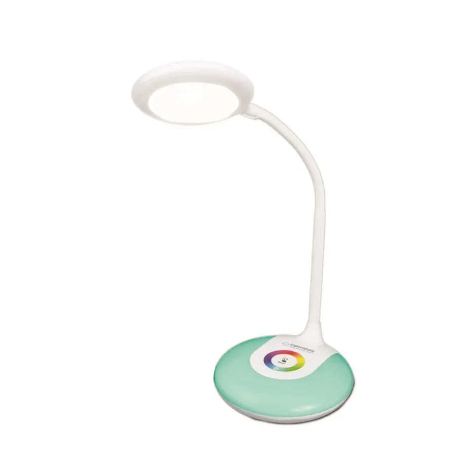 Esperanza ELD117 valge LED 3W painduv laualamp puutetundliku juhtimise ja RGB valgusega, USB/AAA toitega - 4