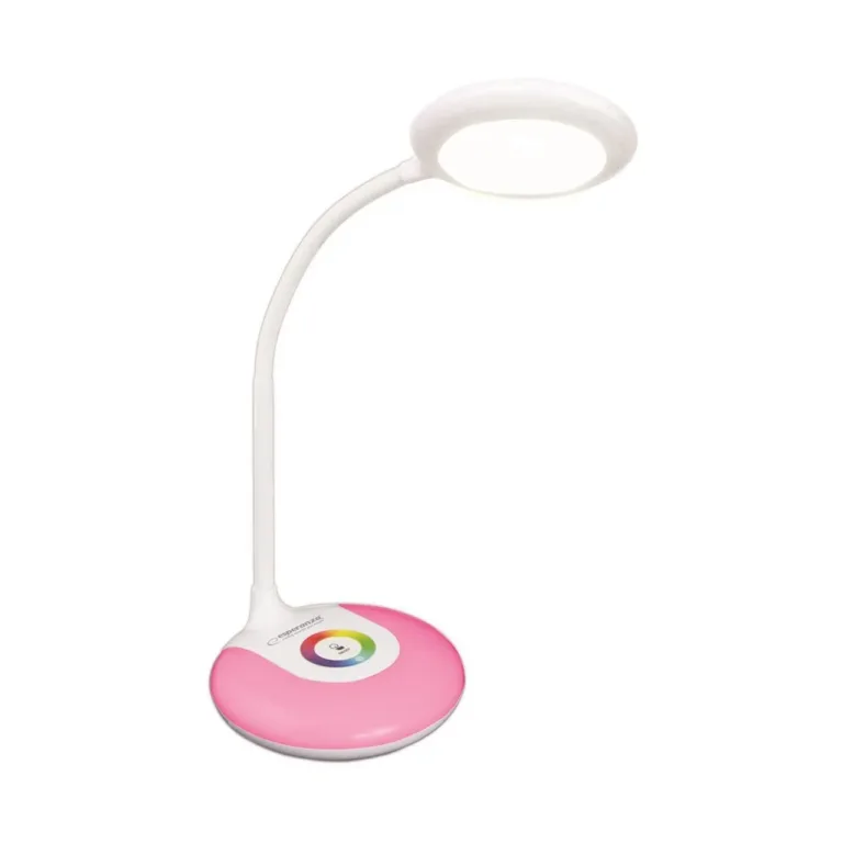Esperanza ELD117 valge LED 3W painduv laualamp puutetundliku juhtimise ja RGB valgusega, USB/AAA toitega