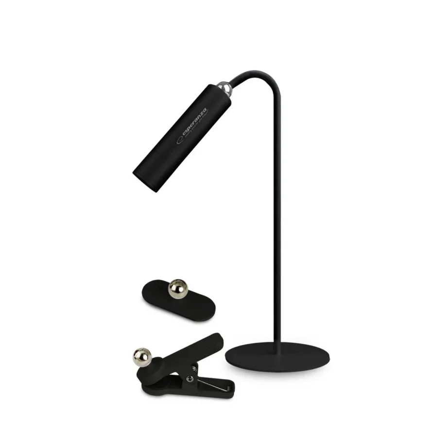 Esperanza ELD118K 350 mm 3 W 1800 mAh must USB-C LED laualamp, 3 valgusrežiimi, magnetilise otsa ja eemaldatava moodulvalgustiga, puutetundlik juhtimine – 5