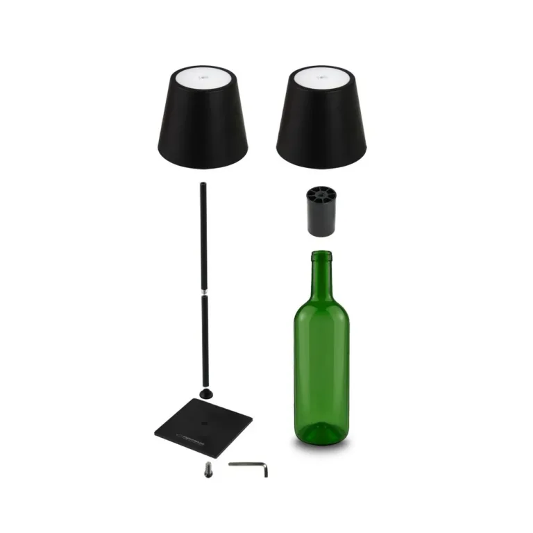 Esperanza ELD119K 3W 400lm must LED lauavalgusti, puutetundlik lüliti, USB-C, 2400mAh akuga, pööratav