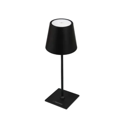 Esperanza ELD119K 3W 400lm must LED lauavalgusti, puutetundlik lüliti, USB-C, 2400mAh akuga, pööratav