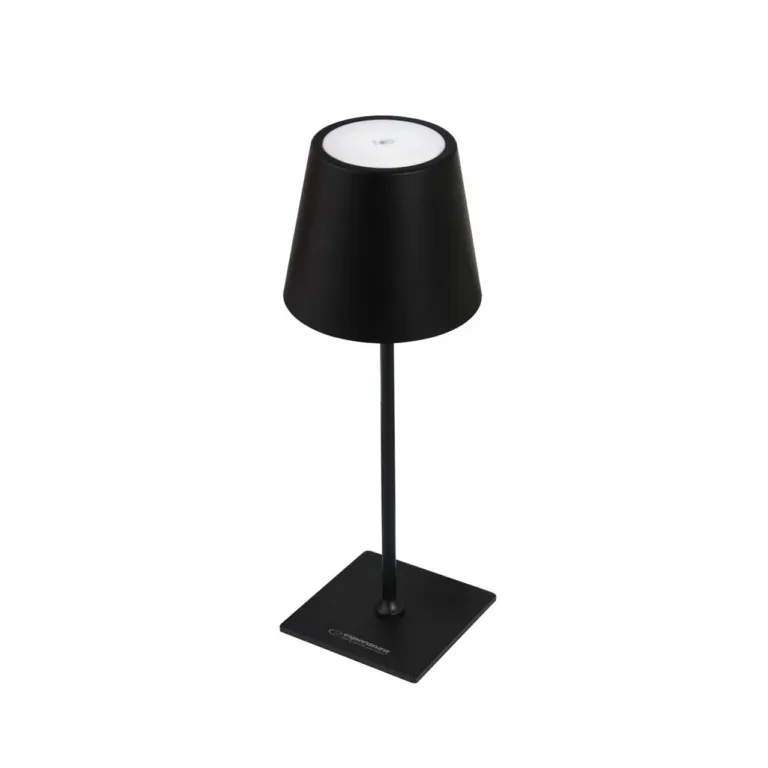 Esperanza ELD119K 3W 400lm must LED lauavalgusti, puutetundlik lüliti, USB-C, 2400mAh akuga, pööratav