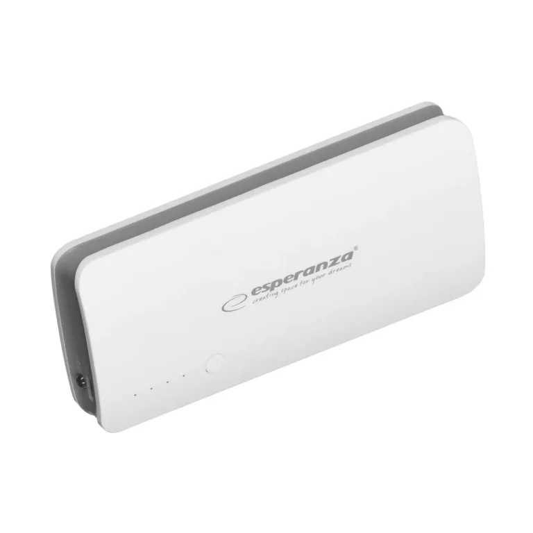 Esperanza EMP106WE Radium 8000 mAh hall/valge akupank, 3 USB väljundit, micro-USB laadimisega, 142x63x24 mm