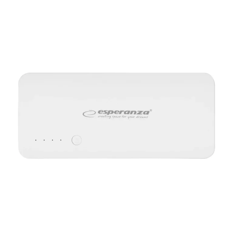 Esperanza EMP106WE Radium 8000 mAh hall/valge akupank, 3 USB väljundit, micro-USB laadimisega, 142x63x24 mm